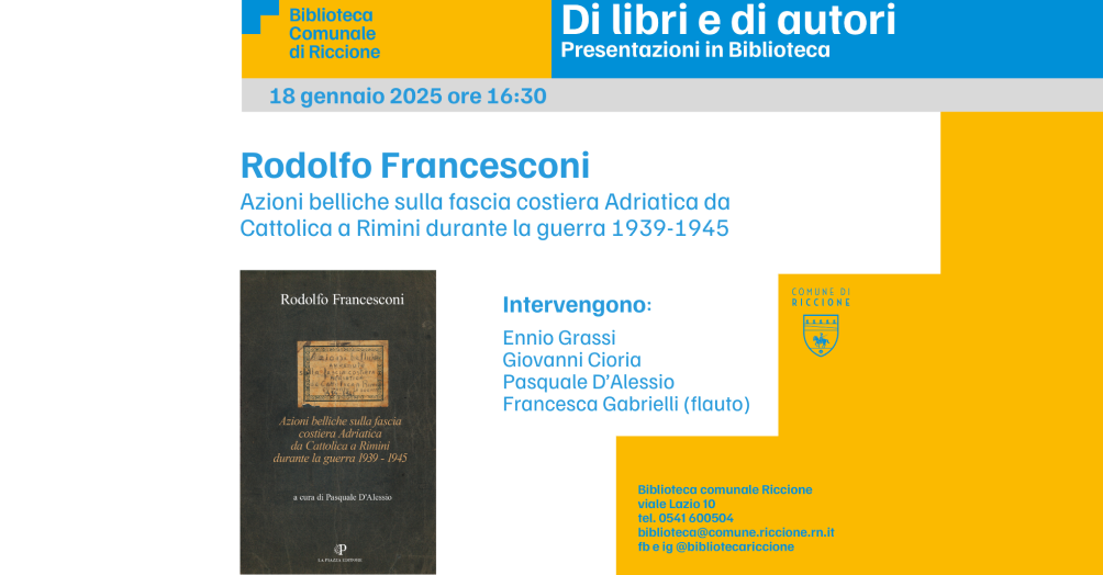 Presentazione del nuovo libro di Rodolfo Francesconi